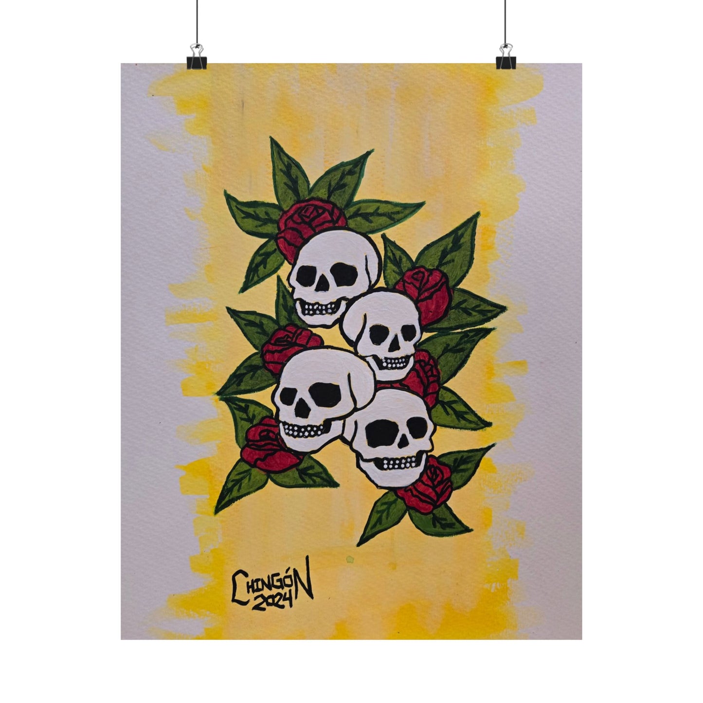 Skulls and Roses Poster