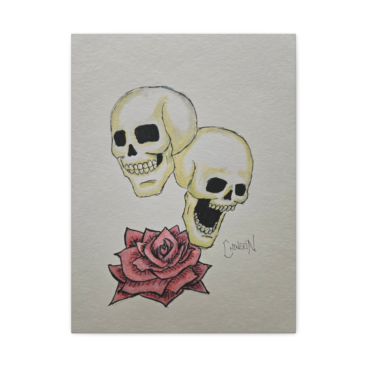 Skull & Rose Canvas