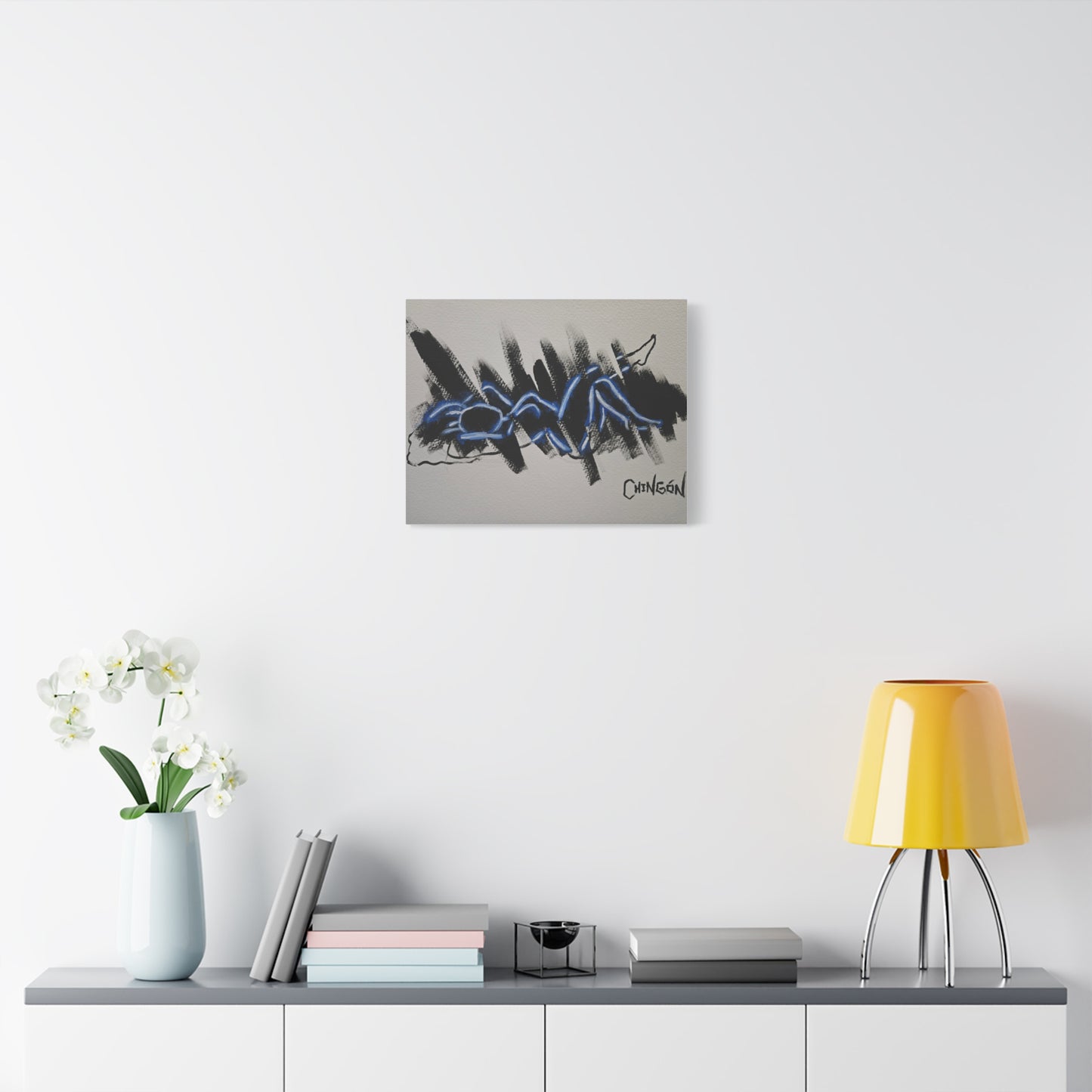 Neon Blue Chill Canvas