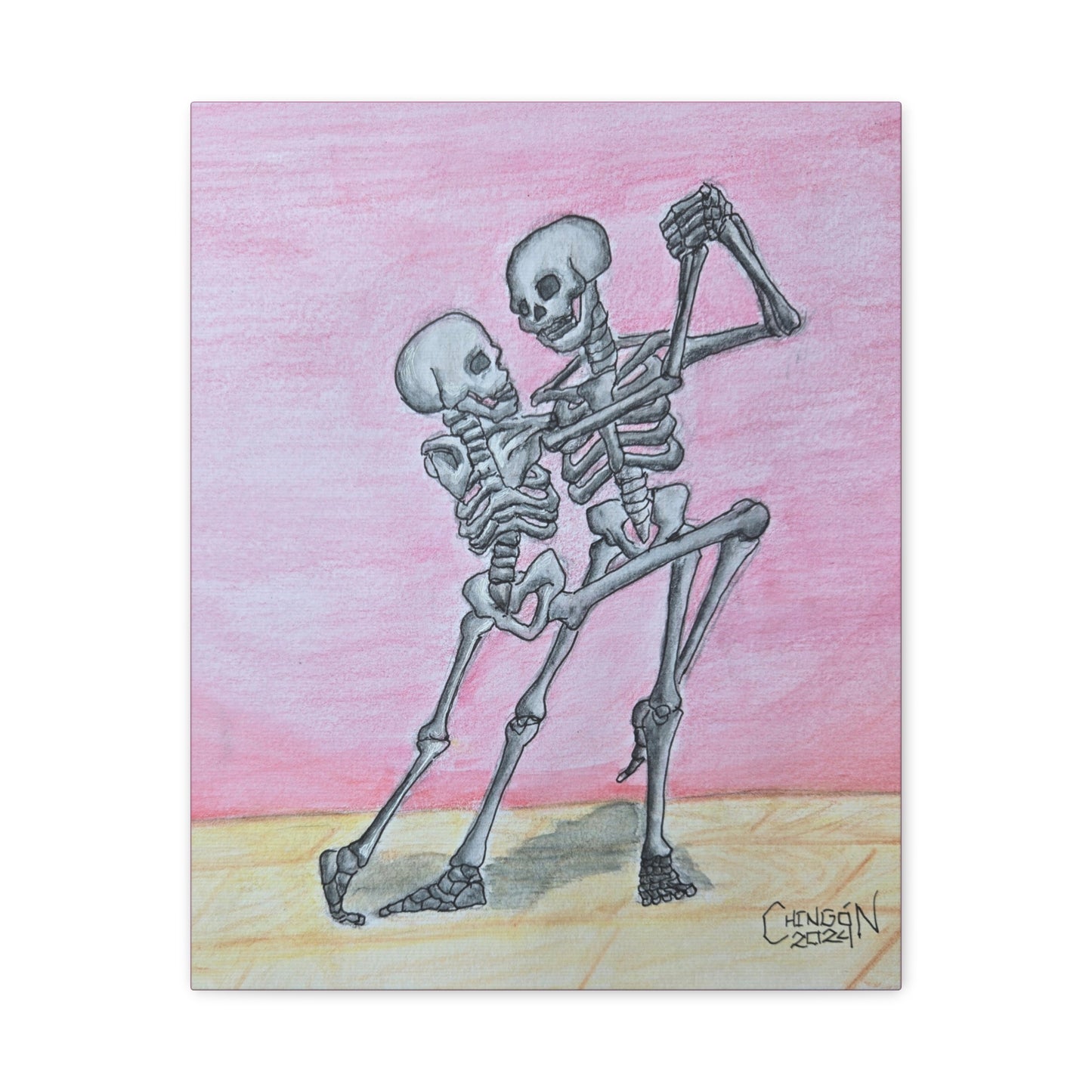 Skeleton Tango Dance Canvas