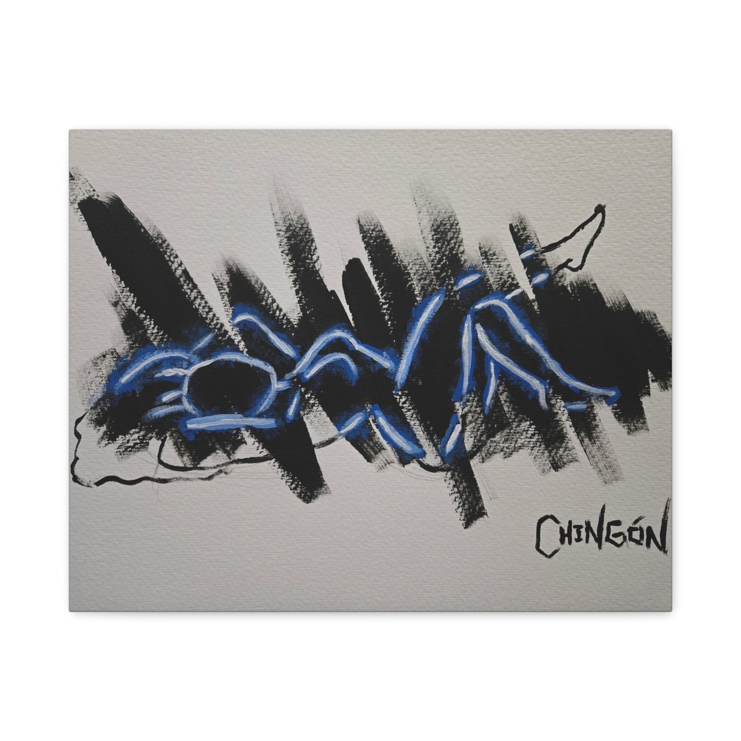 Neon Blue Chill Canvas