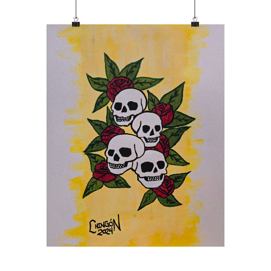 Skulls and Roses Poster