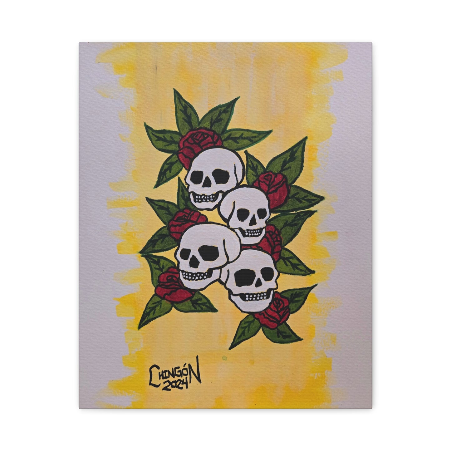 Skulls and Roses Canvas