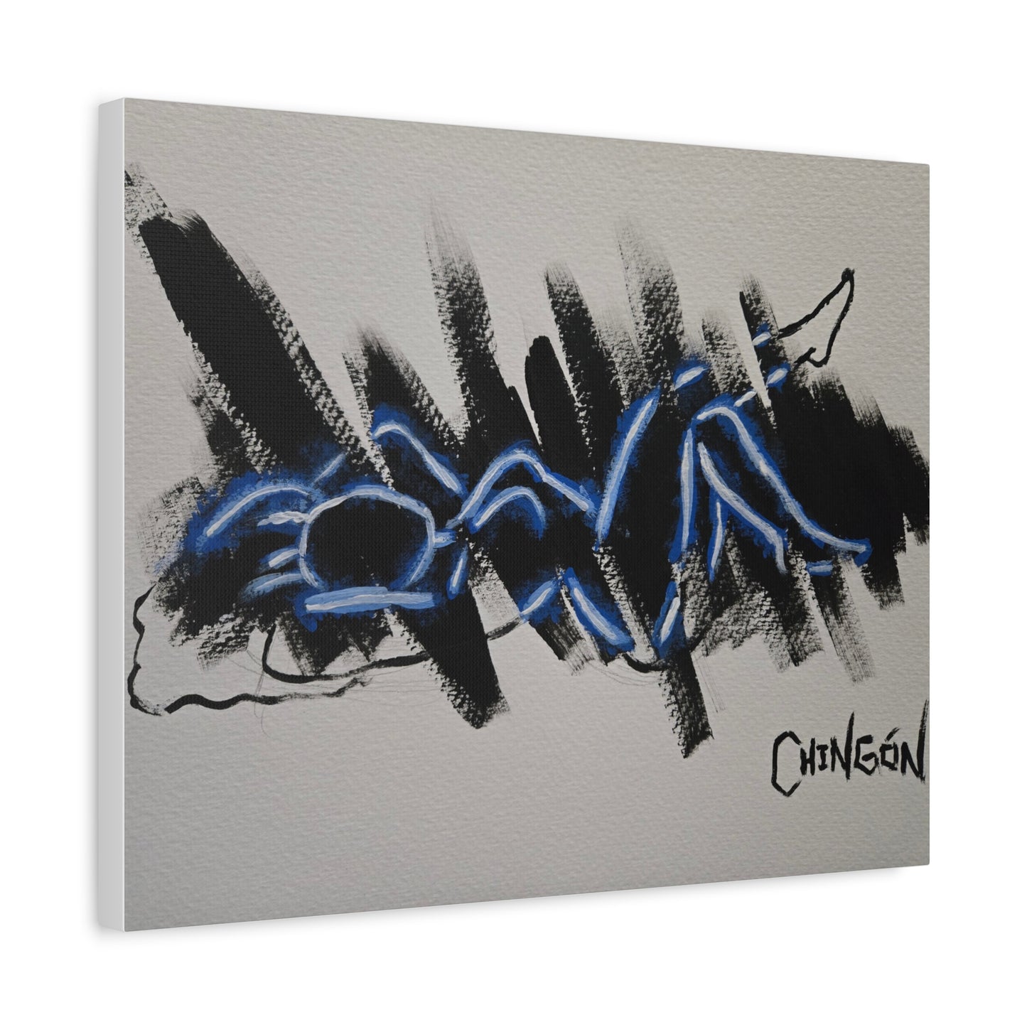 Neon Blue Chill Canvas