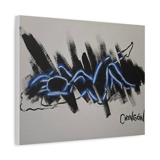 Neon Blue Chill Canvas