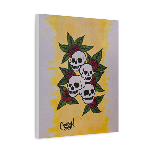 Skulls and Roses Canvas