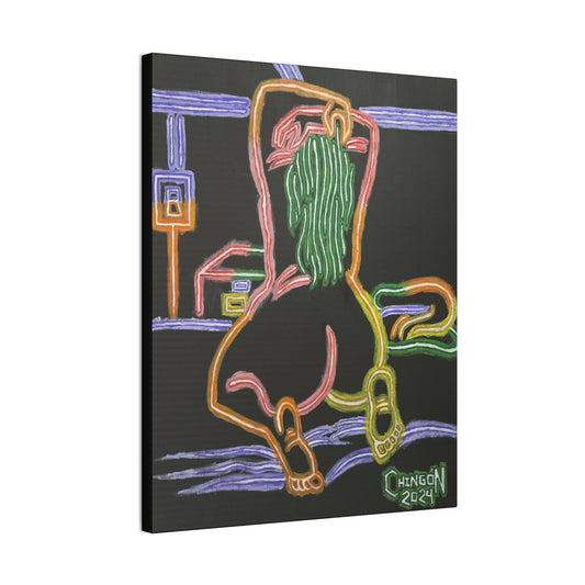 Neon Pin-Up Canvas