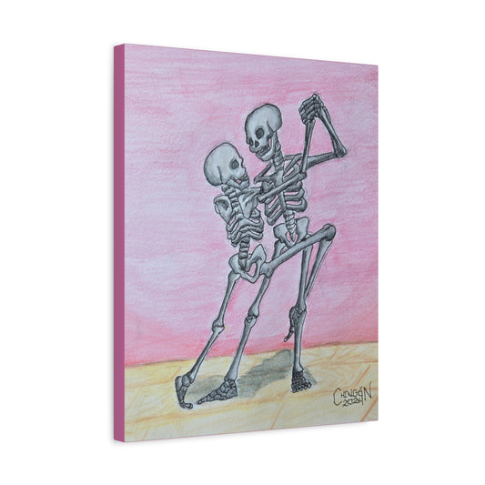 Skeleton Tango Dance Canvas