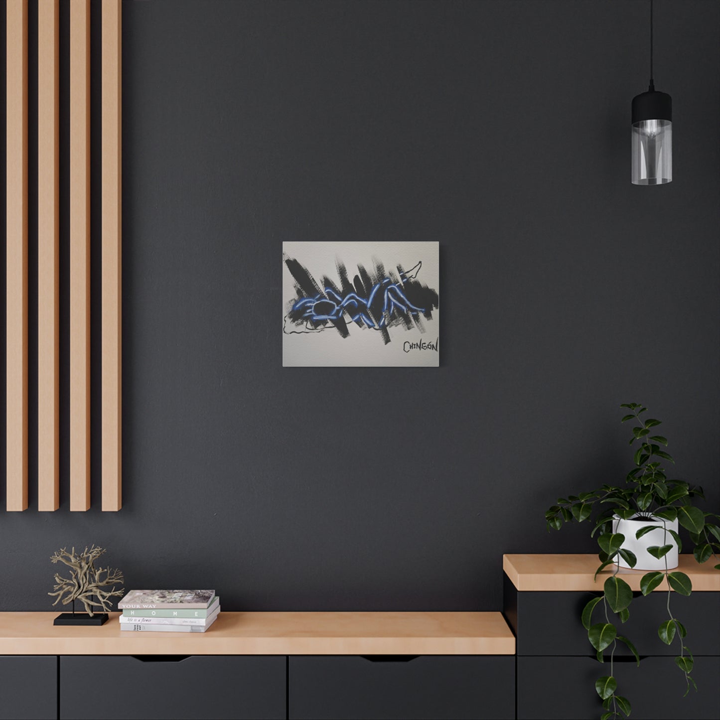 Neon Blue Chill Canvas